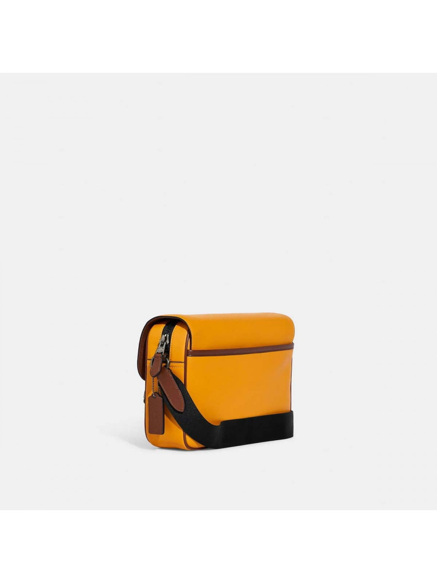 Сумка Coach Track Crossbody In Colorblock - Honeycomb/Khaki Multi