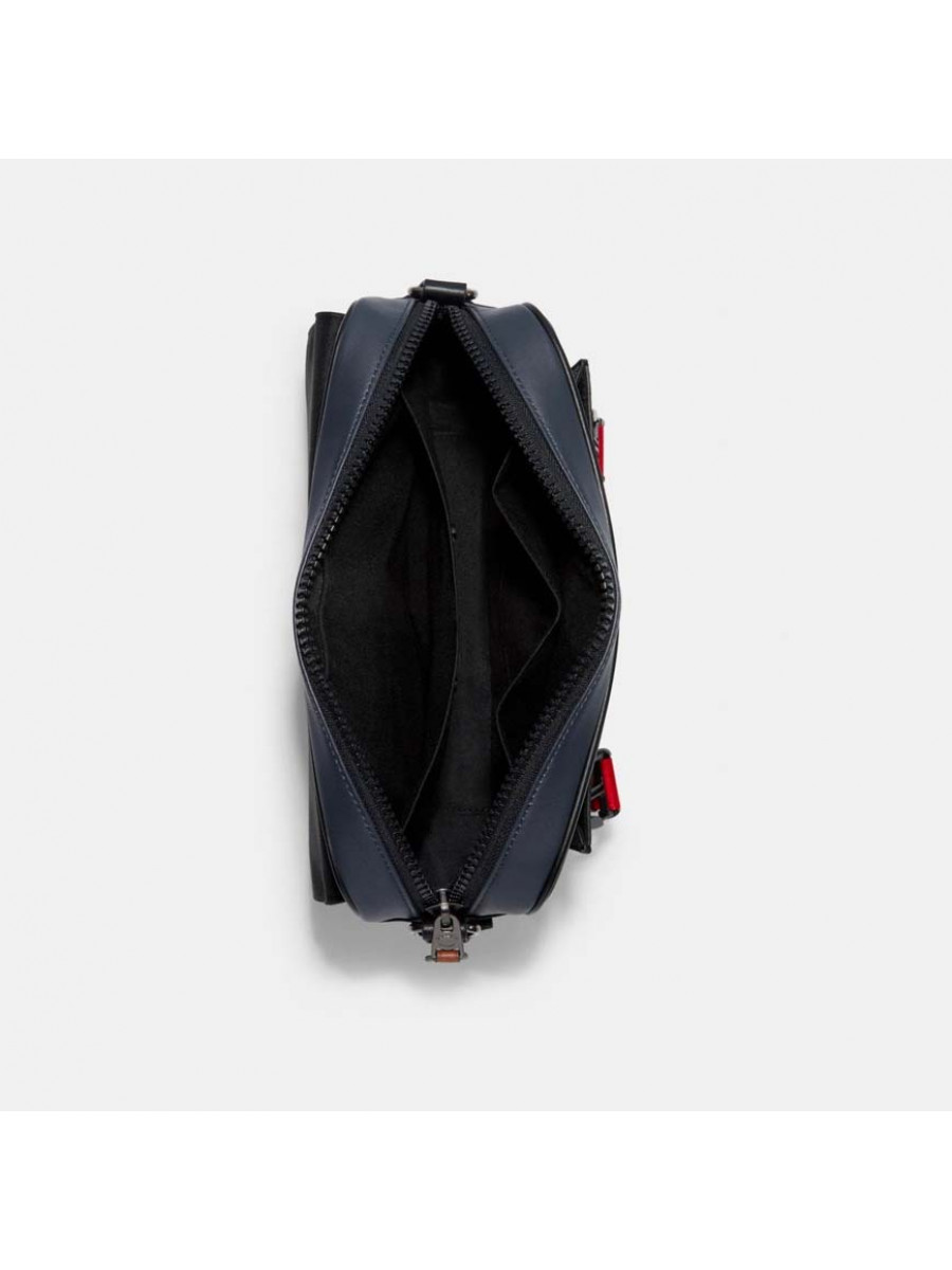 Сумка Coach Track Crossbody In Colorblock (Chalk/Light Gravel)