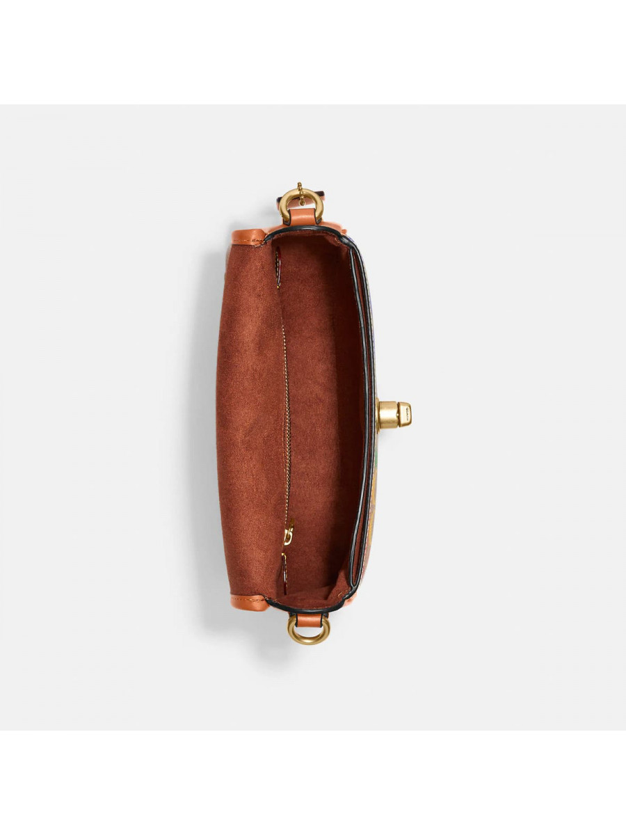 Сумка Coach Rainbow Signature Canvas Willow Saddle Bag (B4/Tan Hazelnut Multi)