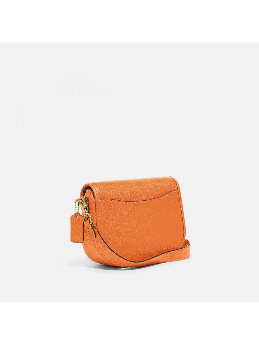 Сумка Coach Willow Saddle Bag (B4/Papaya)(Золото)