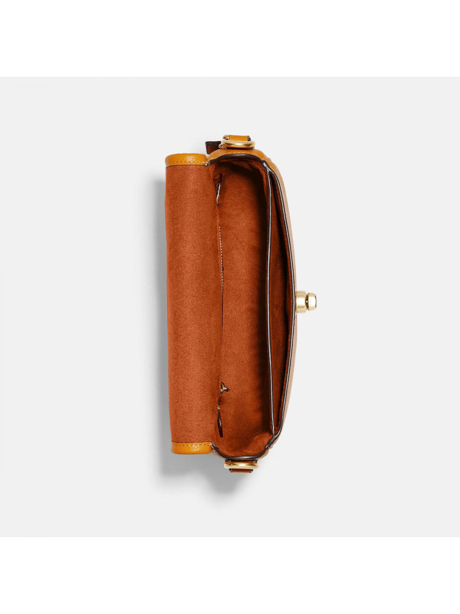 Сумка Coach Willow Saddle Bag (B4/Papaya)(Золото)