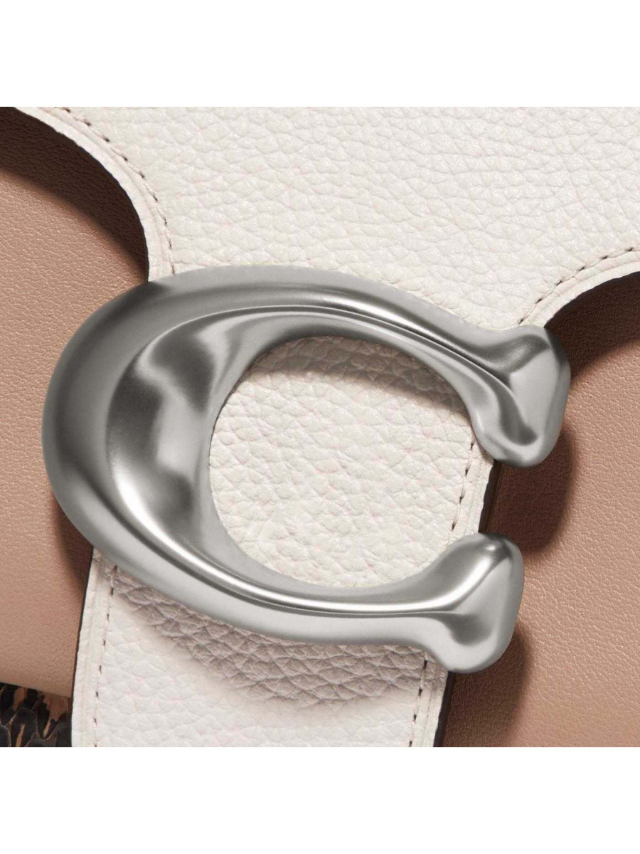 Сумка Coach Tabby Shoulder Bag 26 With Snakeskin Detail (Light Nickel/Taupe Multi)