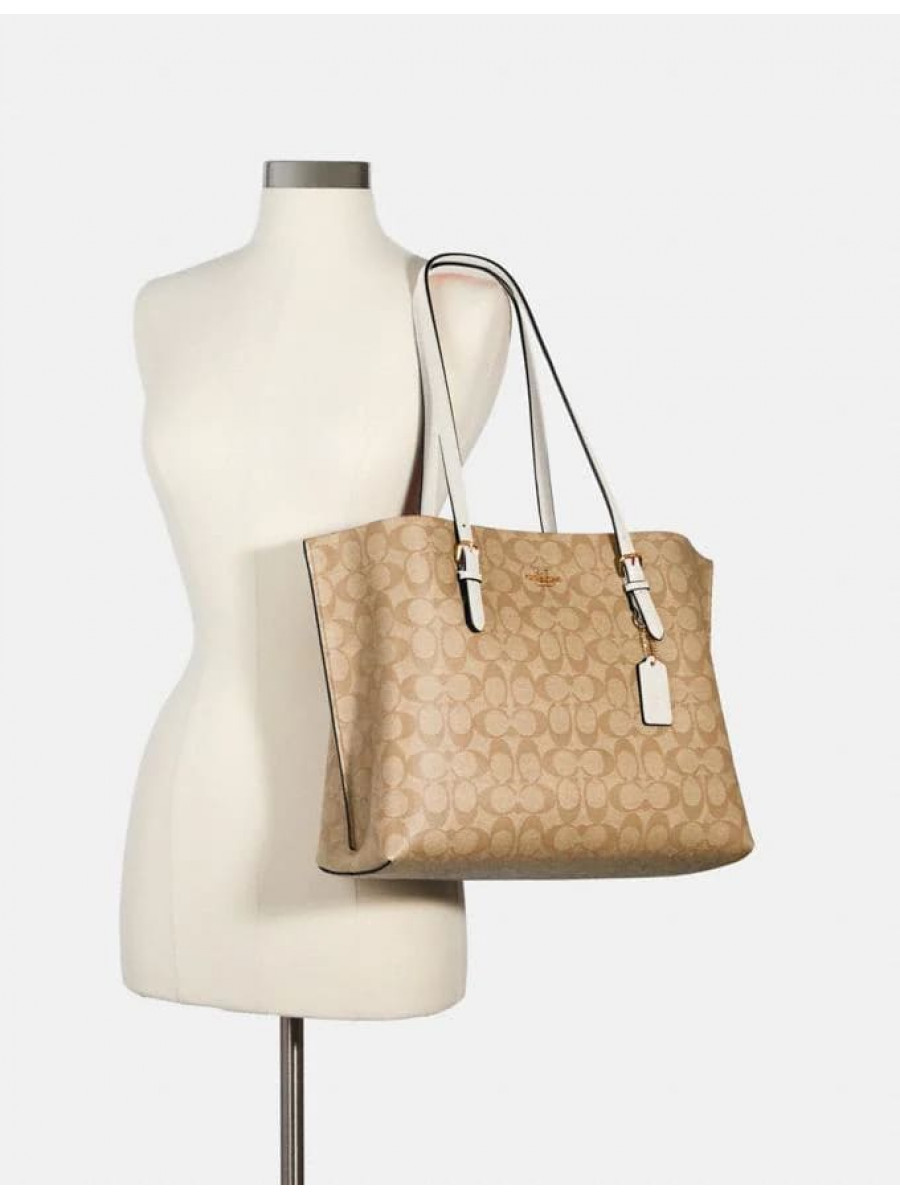 Сумка Coach Mollie Tote In Signature Canvas (Im/Light Khaki Chalk)
