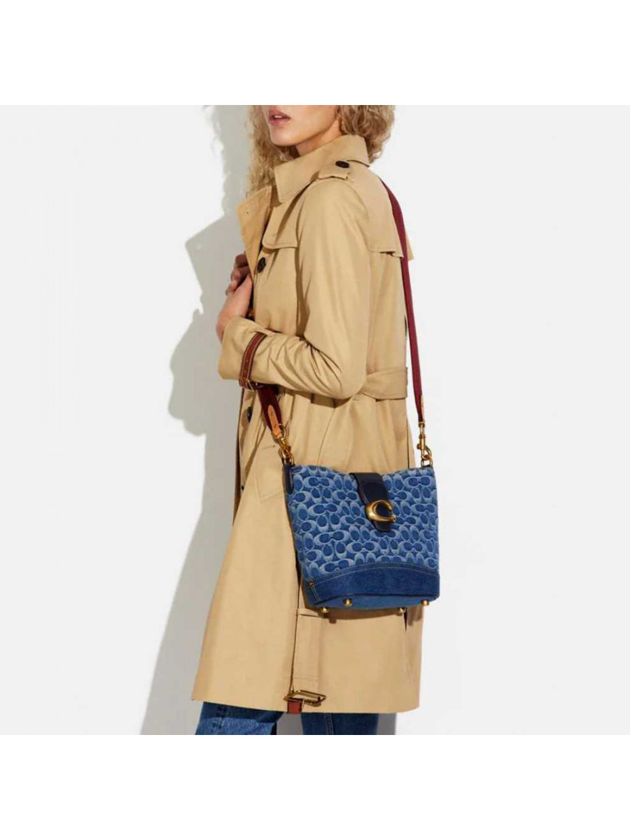 Сумка Coach Tali Bucket Bag In Signature (B4/Indigo Midnight Navy Multi)