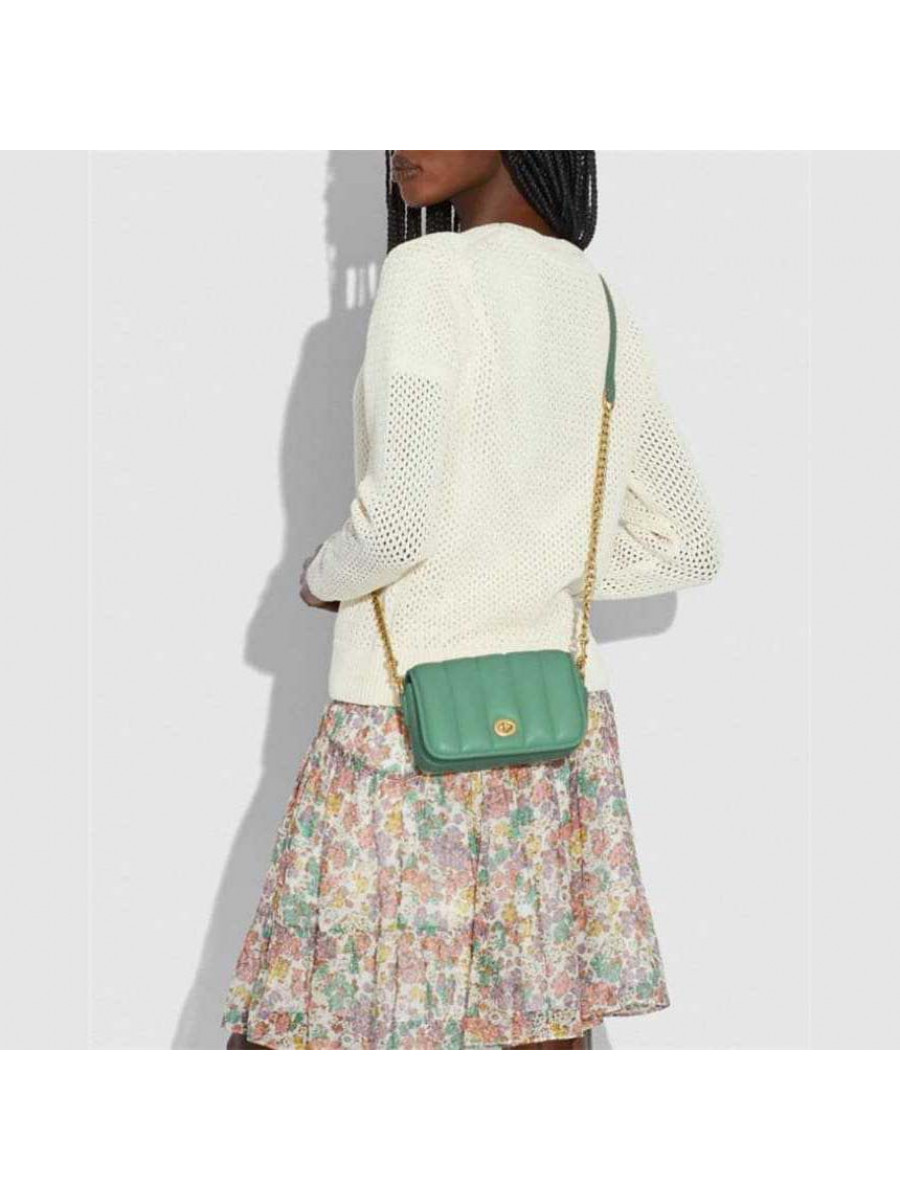 Сумка Coach Dinky 18 With Quilting (Washed Green)