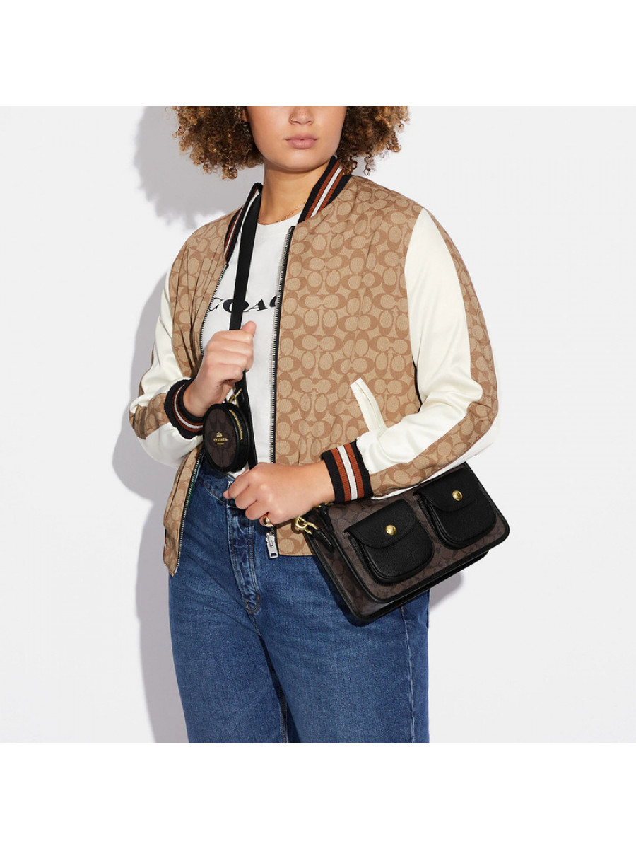 Сумка Coach Pennie Crossbody With Coin Case In Signature Canvas – Brown/Black