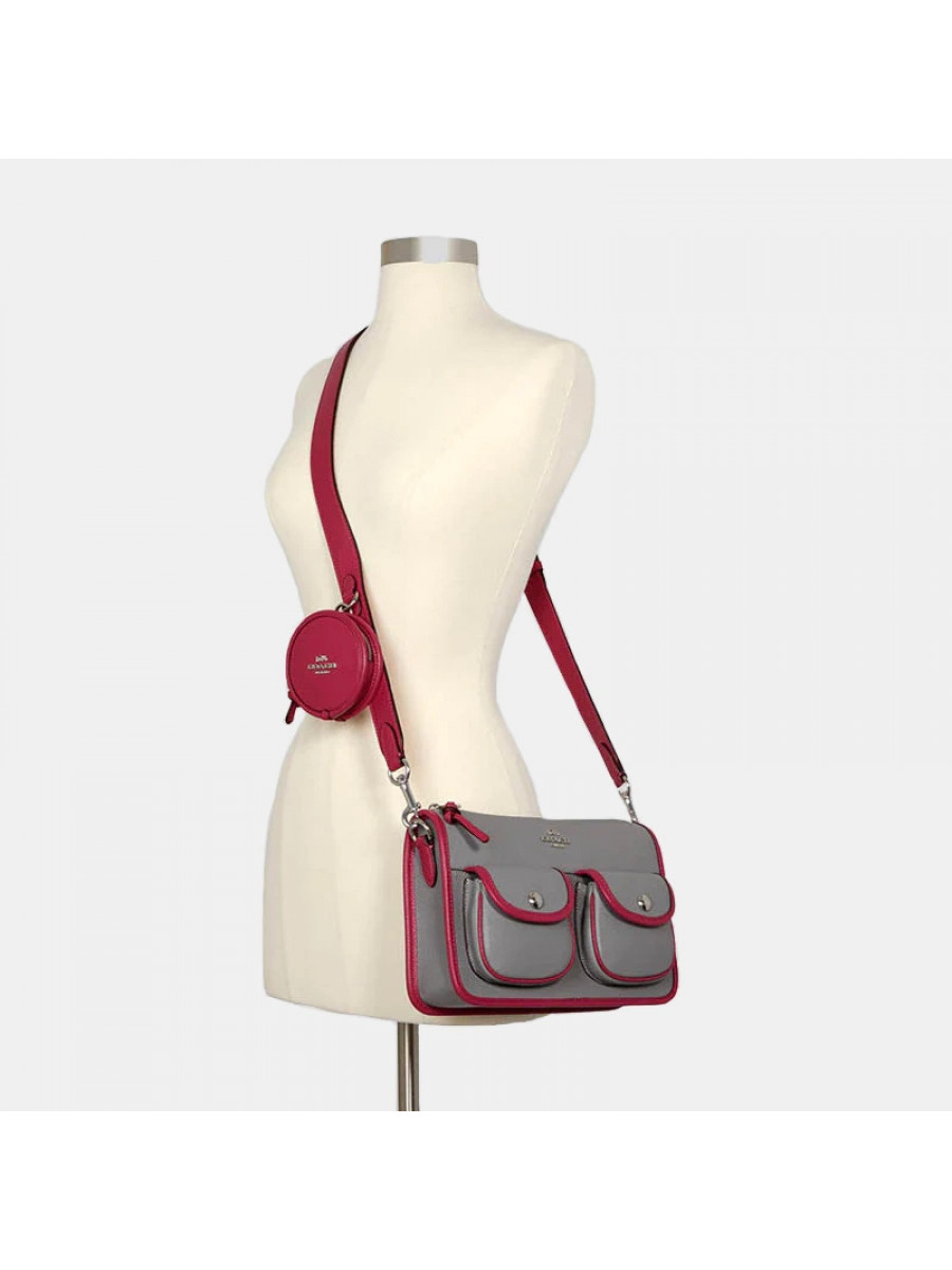 Сумка Coach Pennie Crossbody With Coin Case – Granite Multi