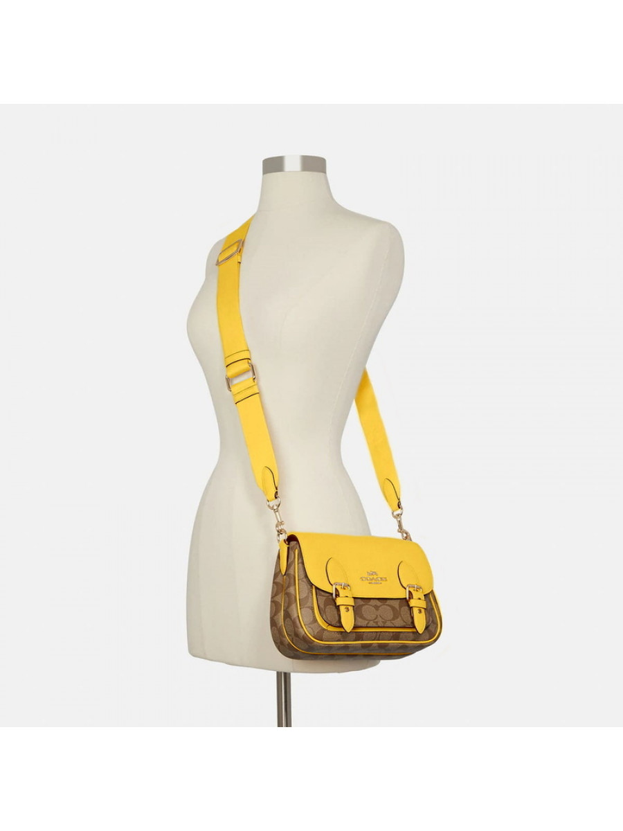 Сумка Coach Lucy Crossbody In Signature Canvas (Khaki/Retro Yellow)