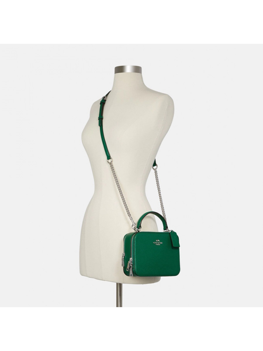 Сумка Coach Crossgrain Leather Box Crossbody in Green