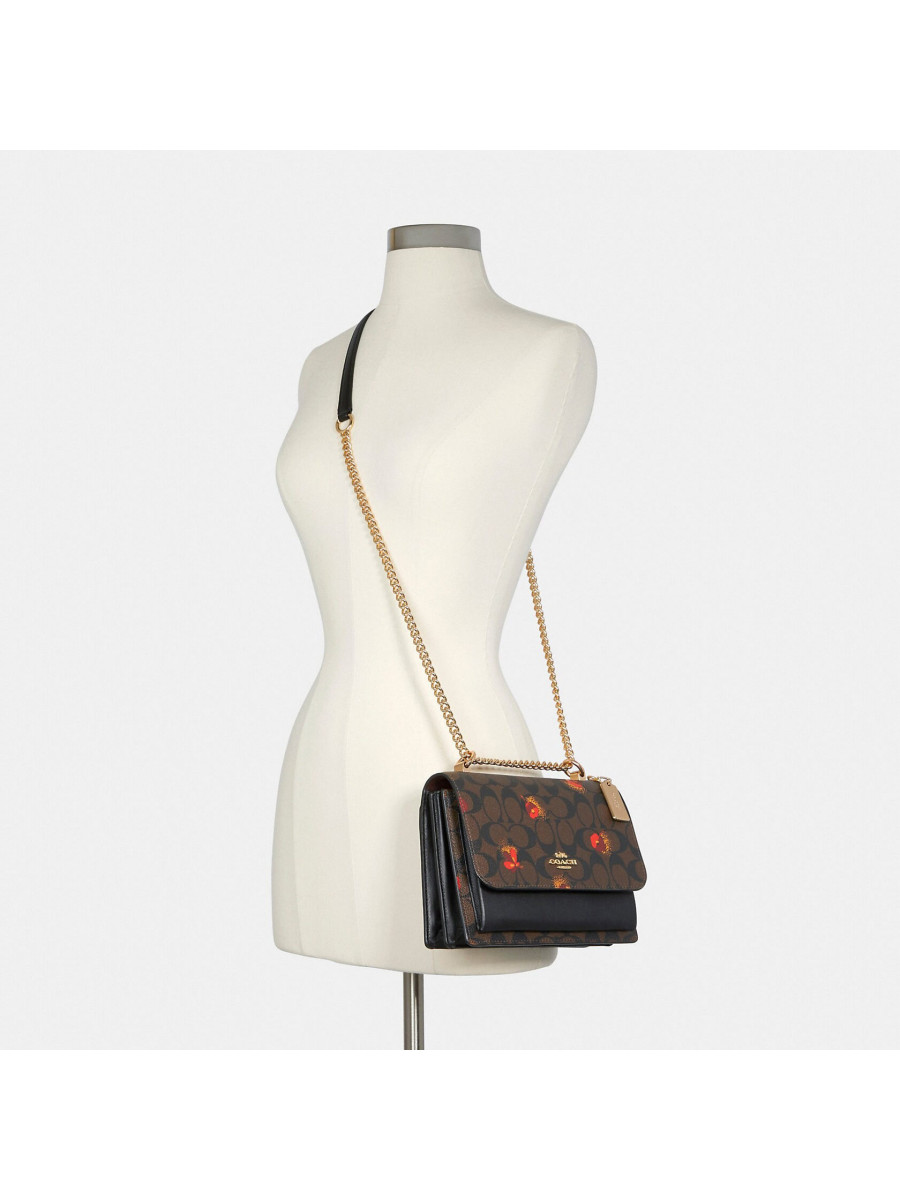 Сумка Coach Klare Crossbody In Signature Canvas With Pop Floral Print - Gold/Brown Black Multi