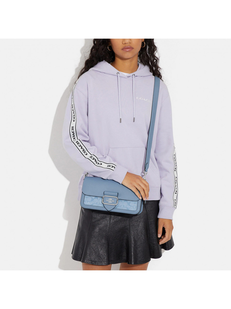 Сумка Coach Morgan Shoulder Bag In Signature Chambray - Silver/Cornflower Multi
