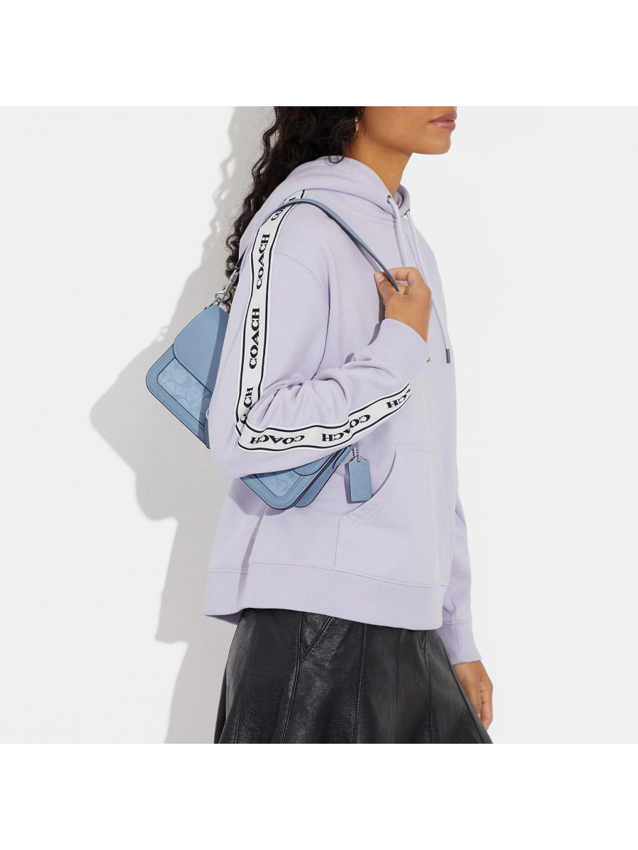 Сумка Coach Morgan Shoulder Bag In Signature Chambray - Silver/Cornflower Multi