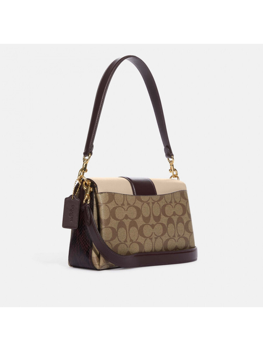 Сумка Coach Grace Shoulder Bag In Signature Canvas - Khaki/Ivory Multi