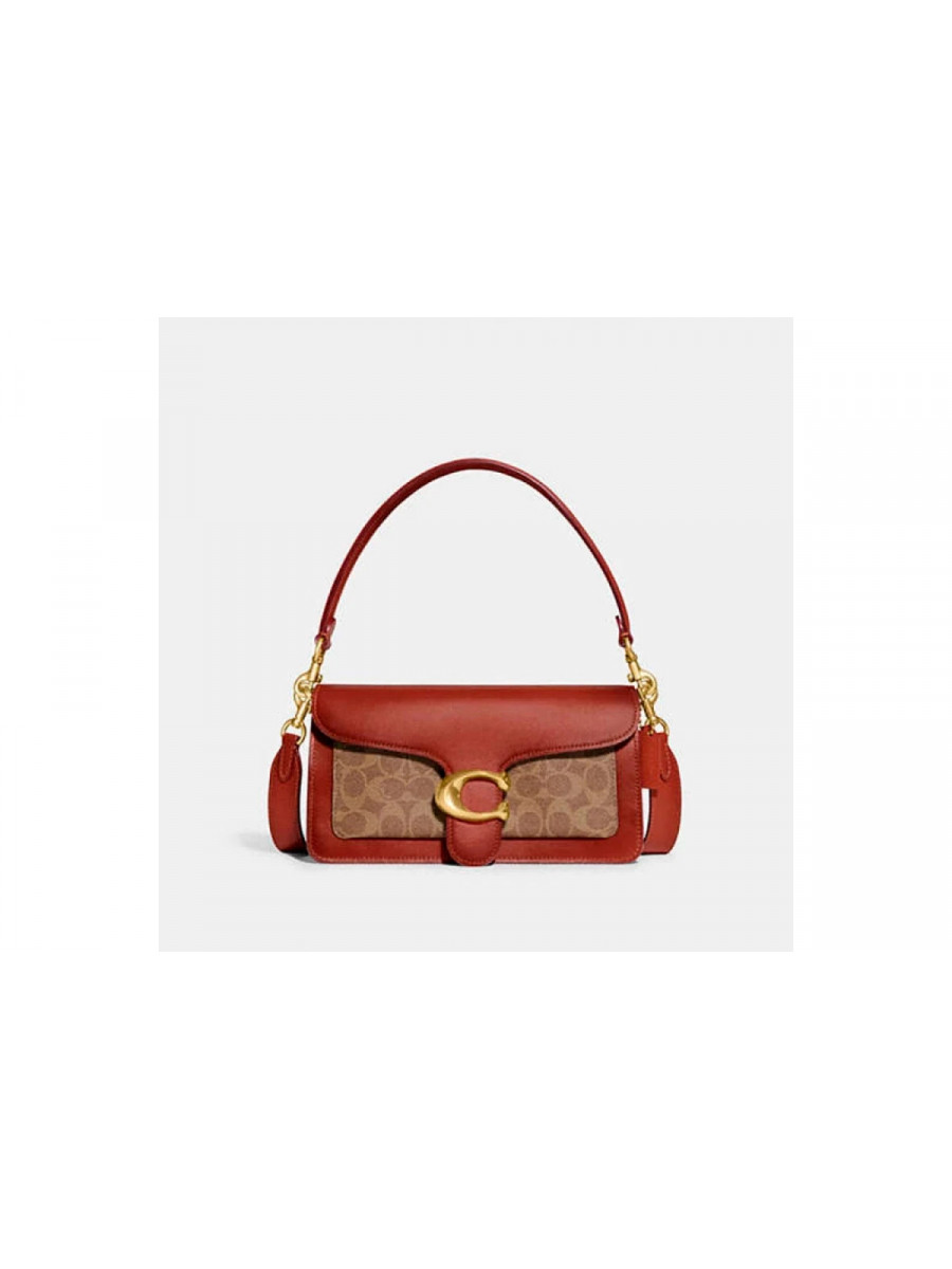 Сумка Coach Tabby Shoulder Bag 26 In Signature Canvas - Brass/Tan/Rust Coach