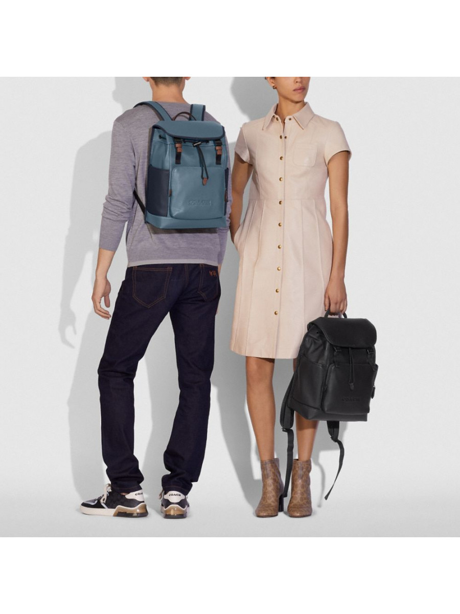 Рюкзак Coach League Flap Backpack (Black)