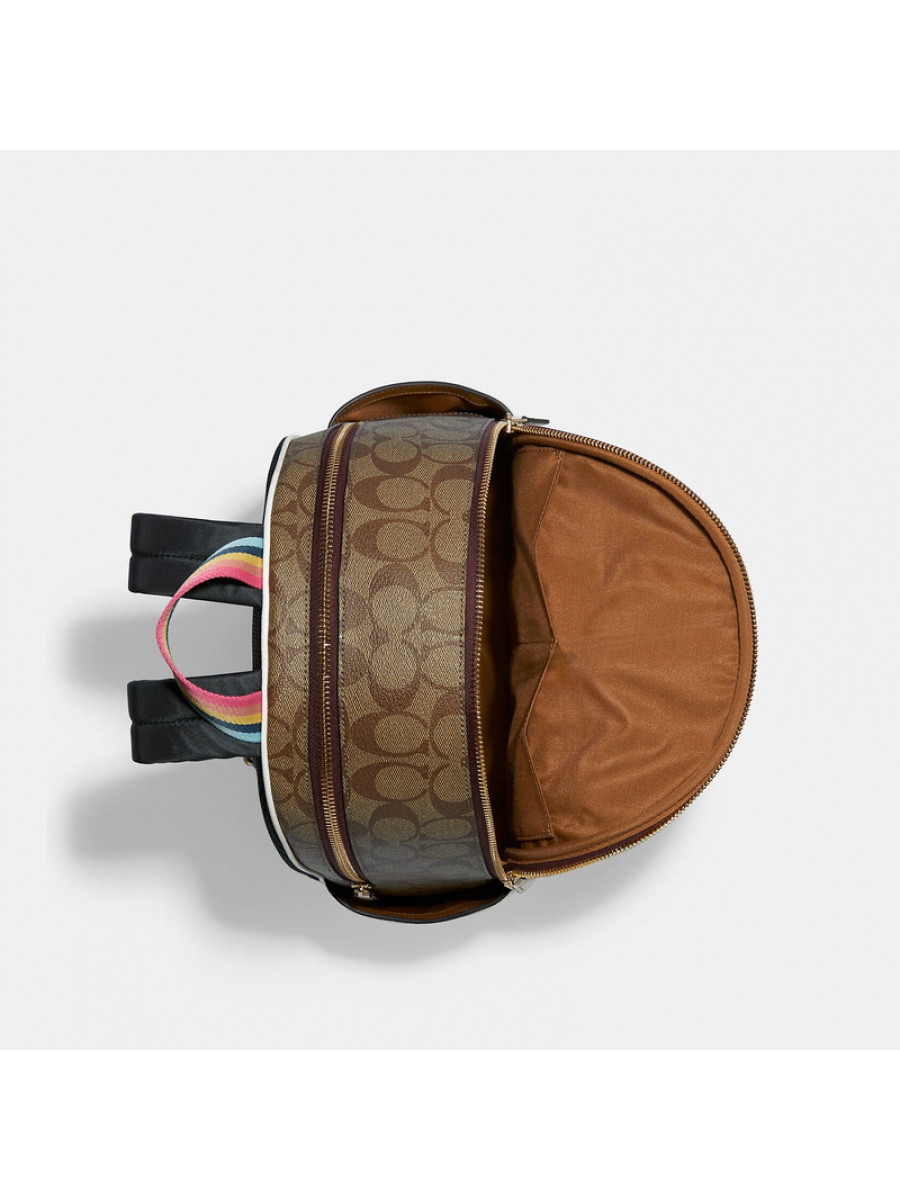 Рюкзак Coach X Peanuts Court Backpack In Signature Canvas With Varsity Patches