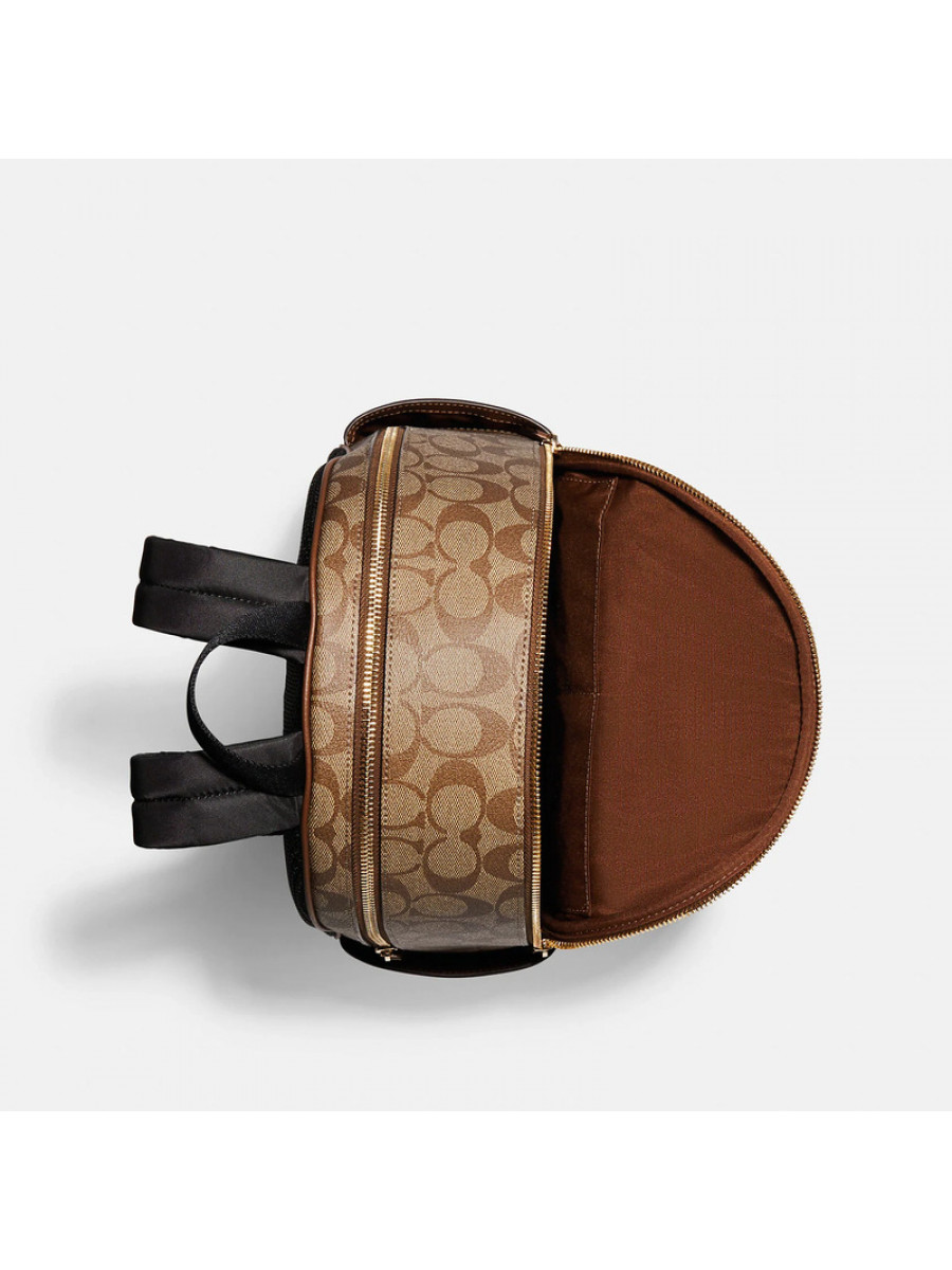 Рюкзак Coach Court Backpack In Signature Canvas – Im/Khaki/Saddle
