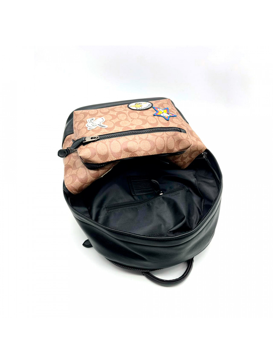 Рюкзак Coach Snoopy Court Backpack In Signature Canvas With Patches – Im/Khaki Multi