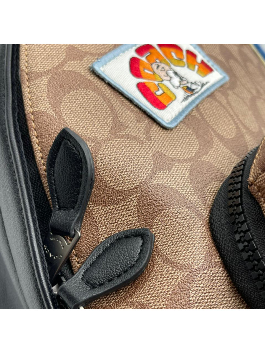 Рюкзак Coach Snoopy Court Backpack In Signature Canvas With Patches – Im/Khaki Multi
