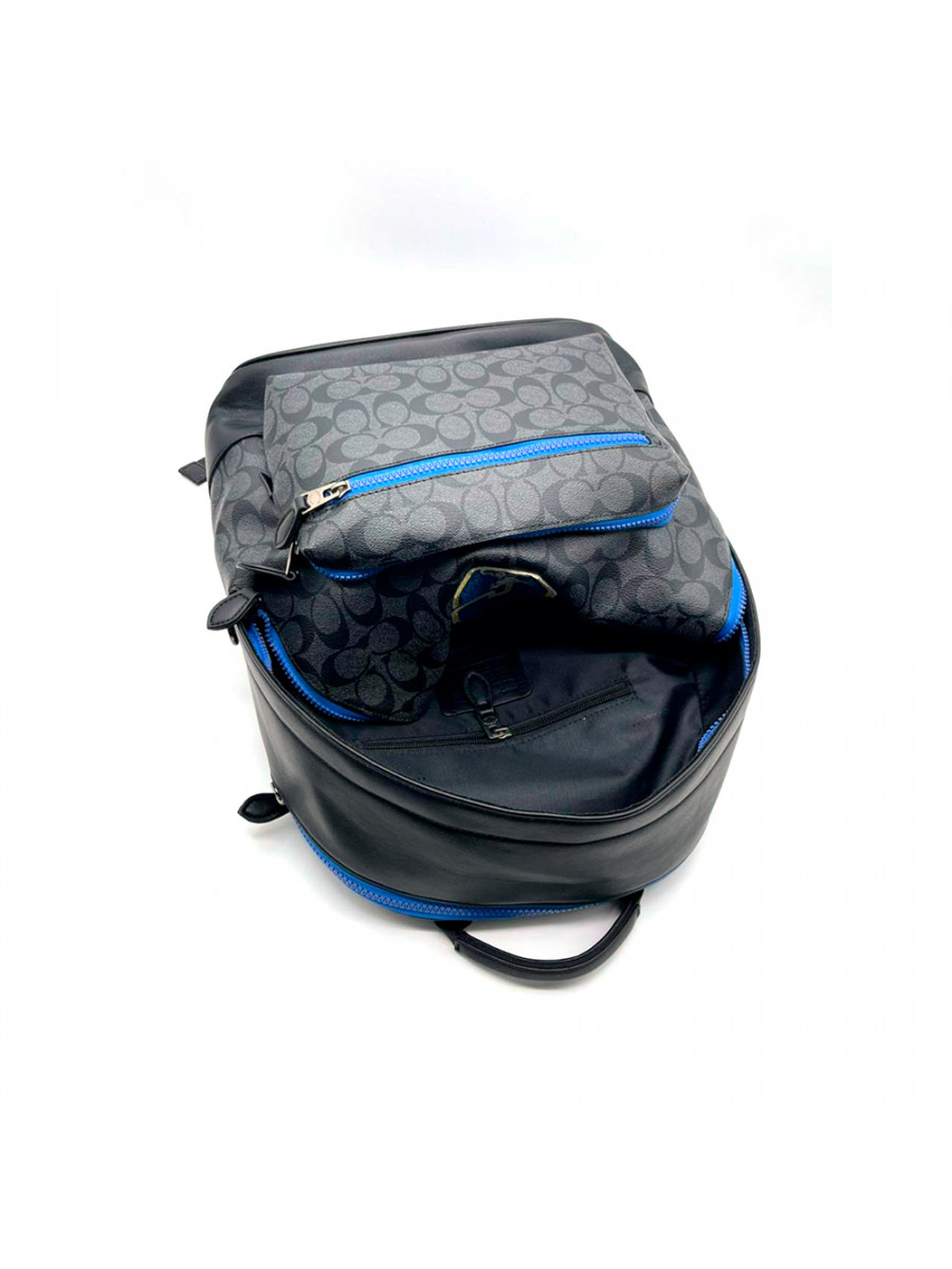 Рюкзак Coach Snoopy Court Backpack In Signature Canvas – Charcoal/Blue