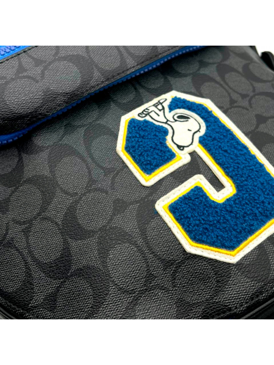 Рюкзак Coach Snoopy Court Backpack In Signature Canvas – Charcoal/Blue