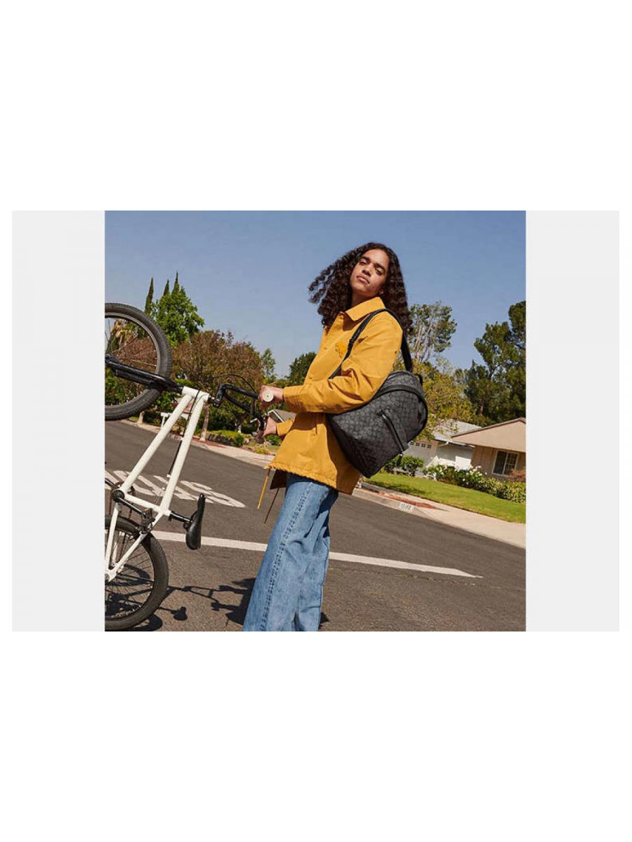Рюкзак Coach Charter Backpack In Signature Jacquard - Charcoal/Black