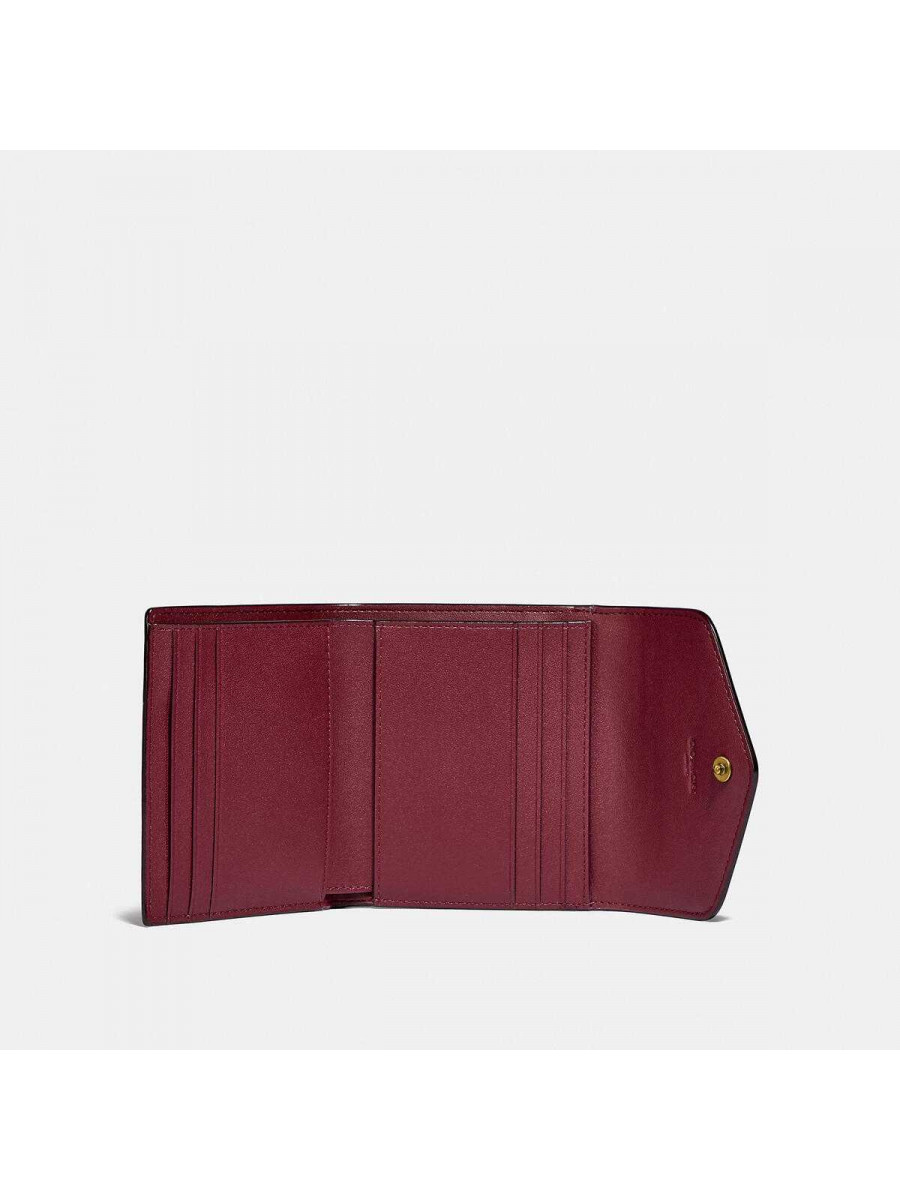Кошелёк Coach Wyn Small Wallet In Colorblock Signature Canvas (B4/Tan Black)