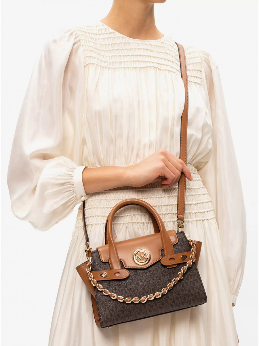 Сумка Michael Kors Carmen 30S0GNMS1B BROWN ACORN Small