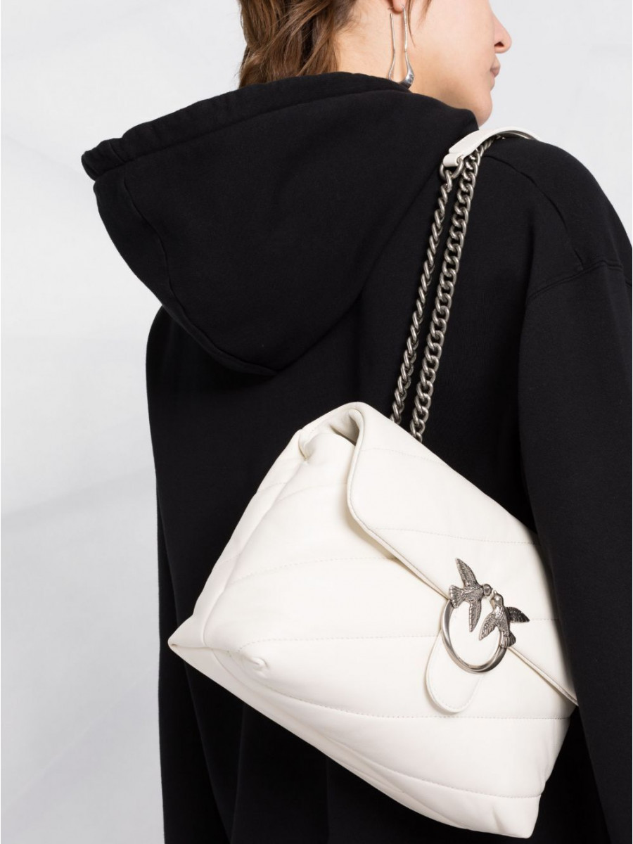 Сумка CLASSIC LOVE BAG PUFF MAXI QUILT – white silver