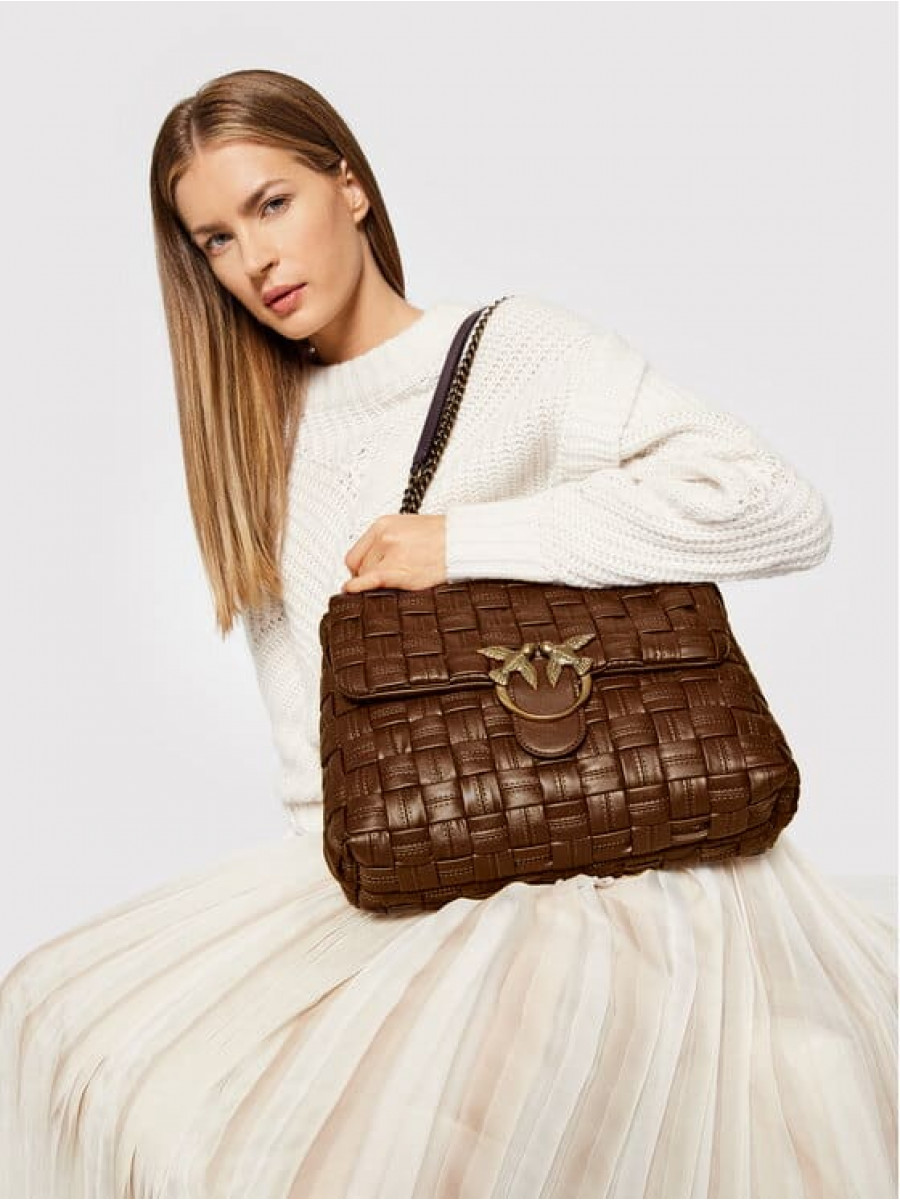 Сумка BIG LOVE BAG PUFF WEAVE – brown