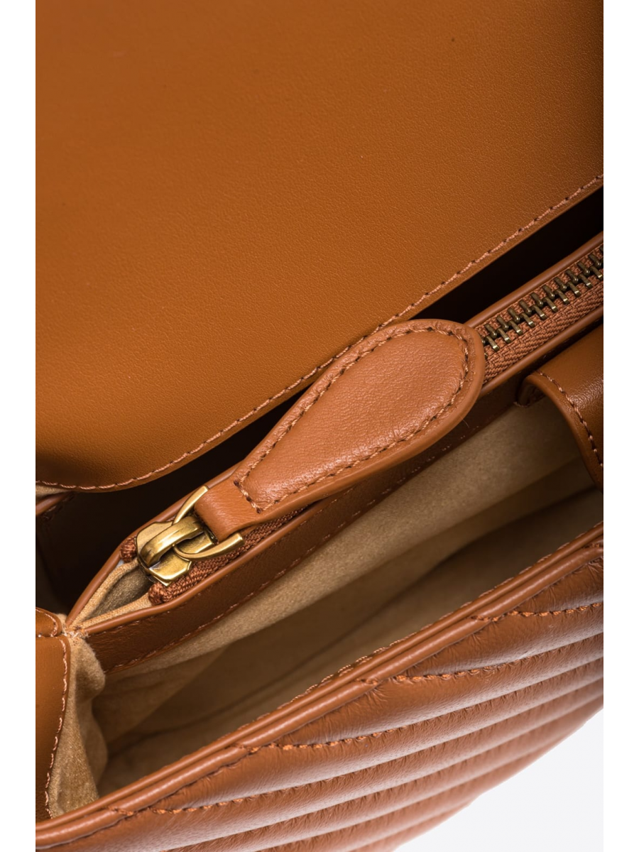 Сумка CLASSIC LADY LOVE BAG PUFF CHEVRON – cognac-antique gold