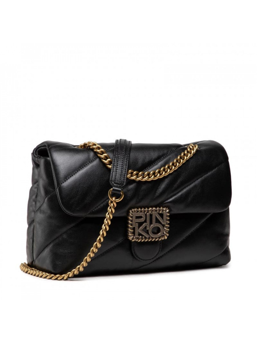 Сумка CLASSIC LOGO BAG PUFF MAXI QUILT JEWEL BUCKLE – black