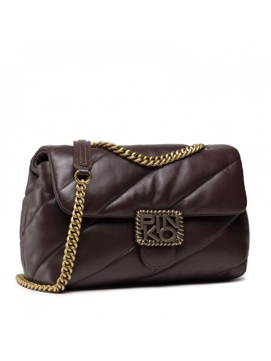 Сумка CLASSIC LOGO BAG PUFF MAXI QUILT JEWEL BUCKLE – bordeaux