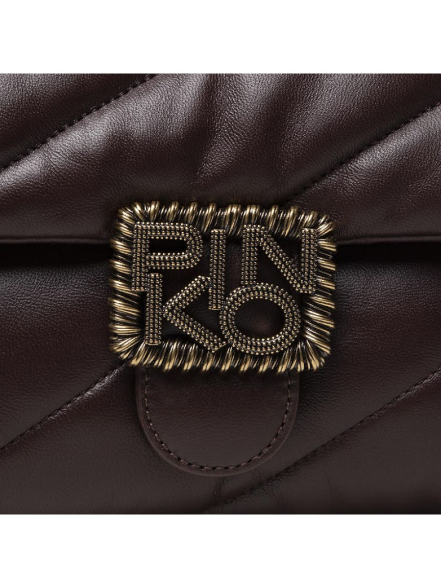 Сумка CLASSIC LOGO BAG PUFF MAXI QUILT JEWEL BUCKLE – bordeaux