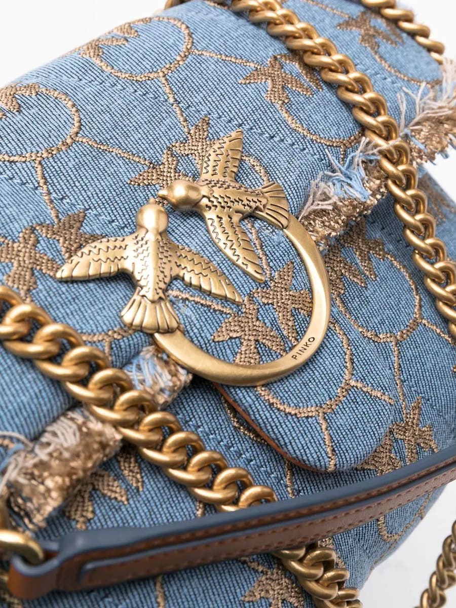 Сумка CLASSIC LOVE BAG PUFF DENIM LOGO – light blue