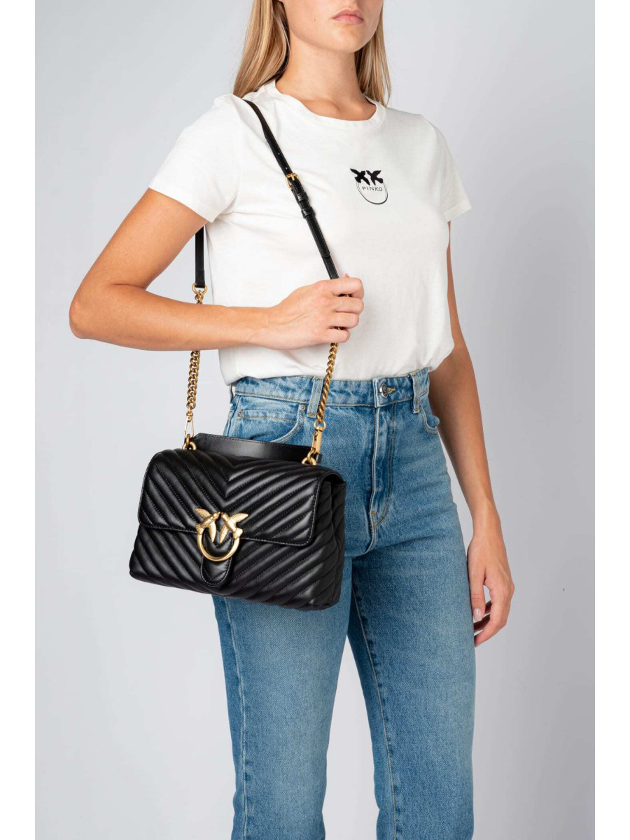 Сумка LADY LOVE BAG PUFF CHEVRON — black-old gold