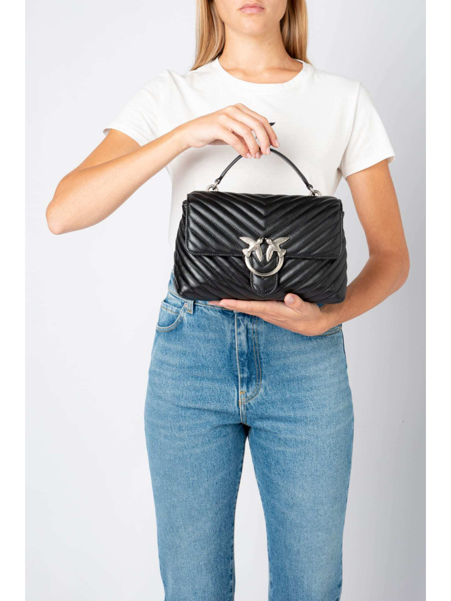Сумка LADY LOVE BAG PUFF CHEVRON — black-old silver