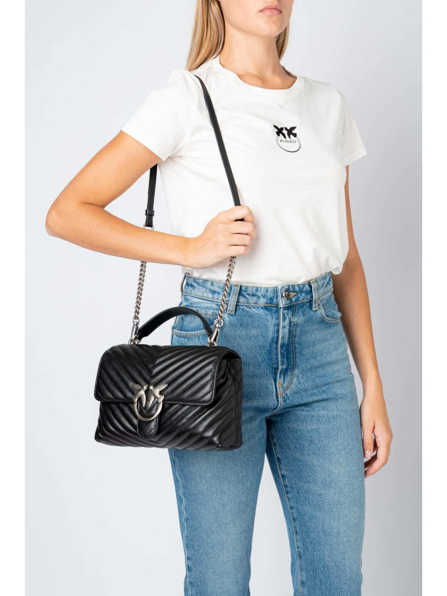 Сумка LADY LOVE BAG PUFF CHEVRON — black-old silver