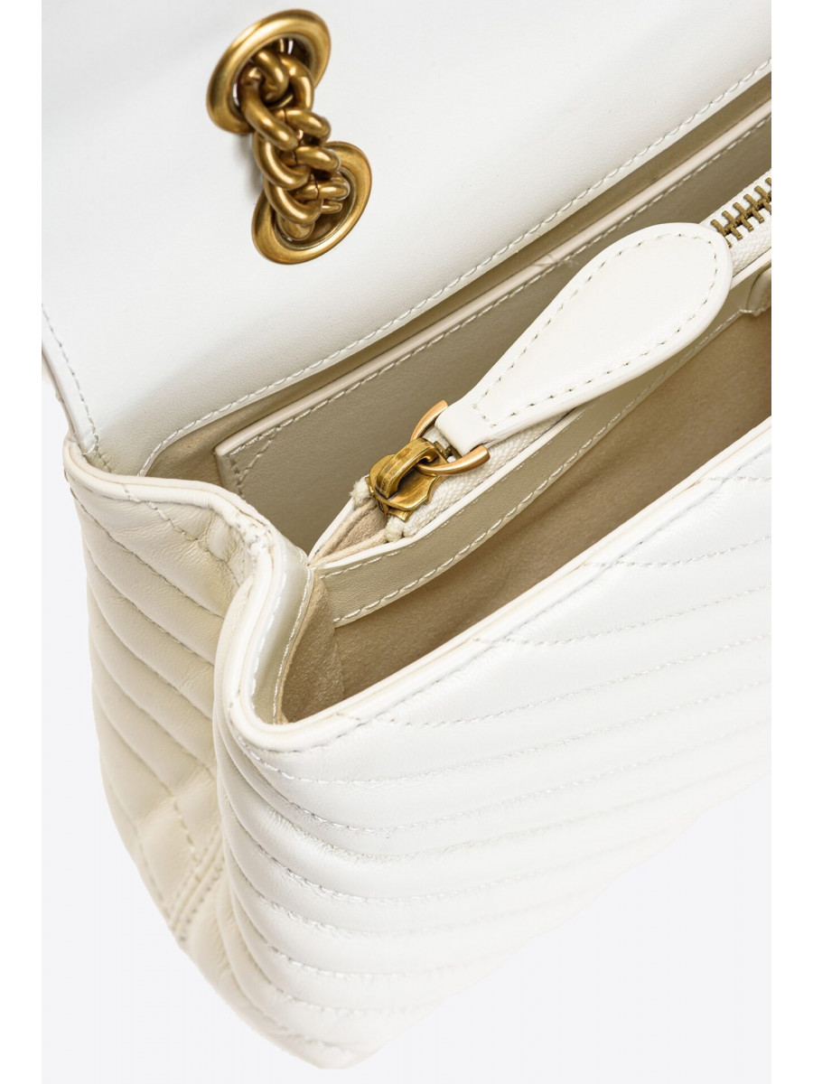 Сумка LADY LOVE BAG PUFF V QUILT — white+white-antique gold