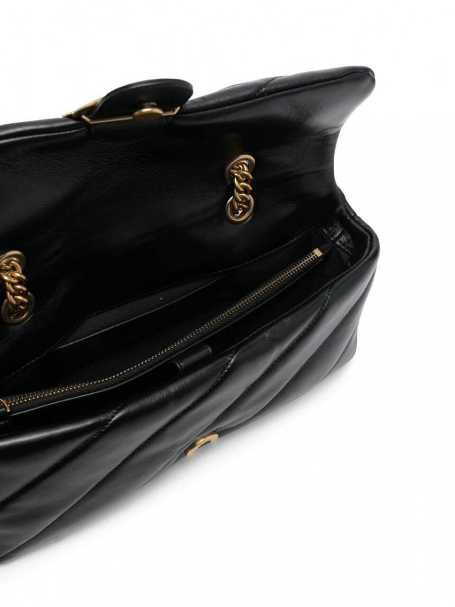 Сумка MAXI LOVE BAG PUFF BAGUETTE — black