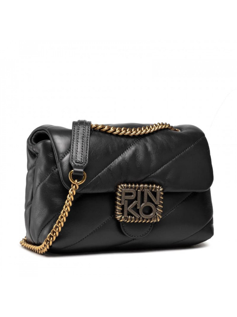 Сумка MINI LOGO BAG PUFF MAXI QUILT JEWEL BUCKLE – black