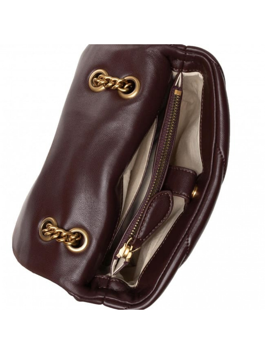 Сумка MINI LOGO BAG PUFF MAXI QUILT JEWEL BUCKLE – bordeaux