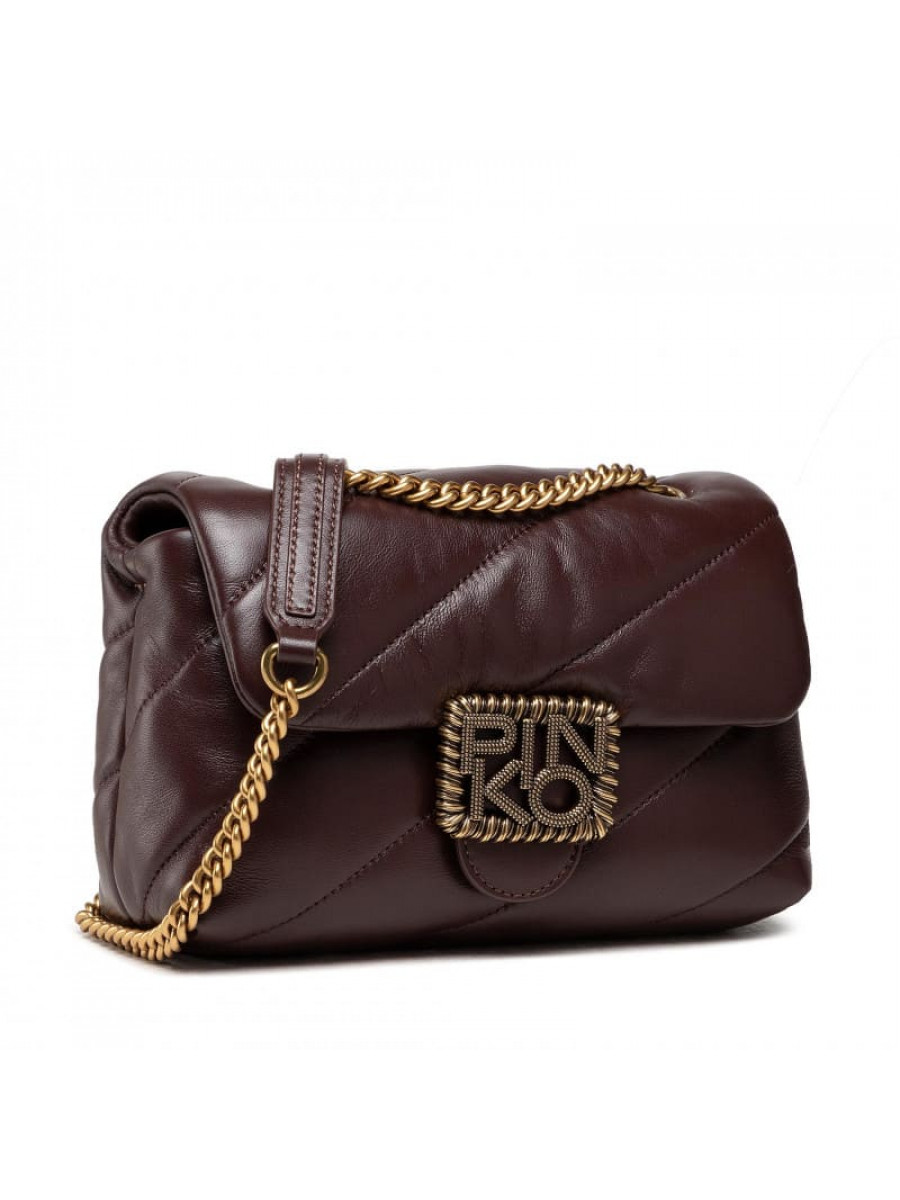 Сумка MINI LOGO BAG PUFF MAXI QUILT JEWEL BUCKLE – bordeaux