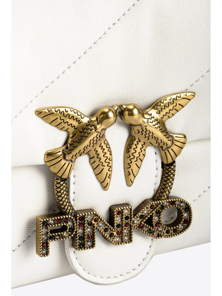 Сумка MINI LOVE BAG PUFF JEWEL — white