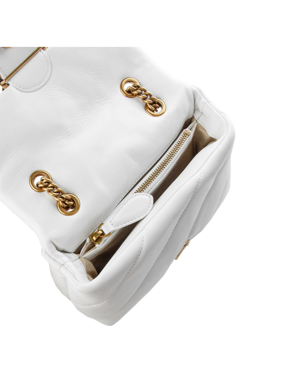 Сумка MINI LOVE BAG PUFF JEWEL — white