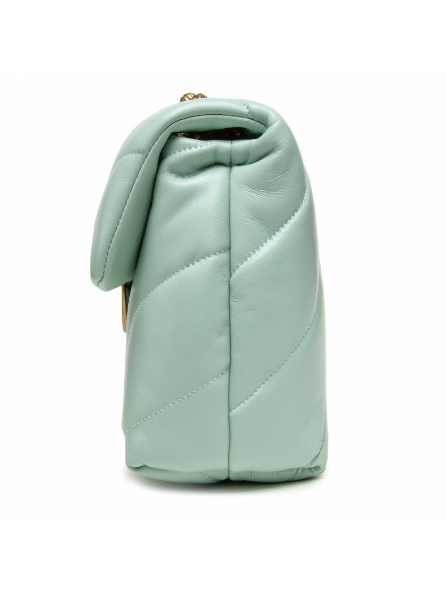 Сумка MINI LOVE BAG PUFF MAXI QUILT – mint green silver