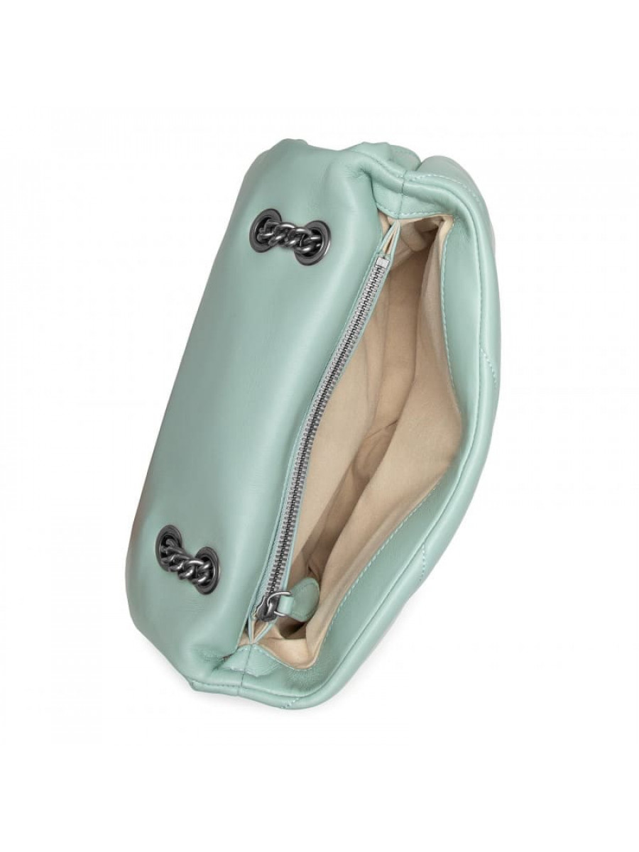Сумка MINI LOVE BAG PUFF MAXI QUILT – mint green silver