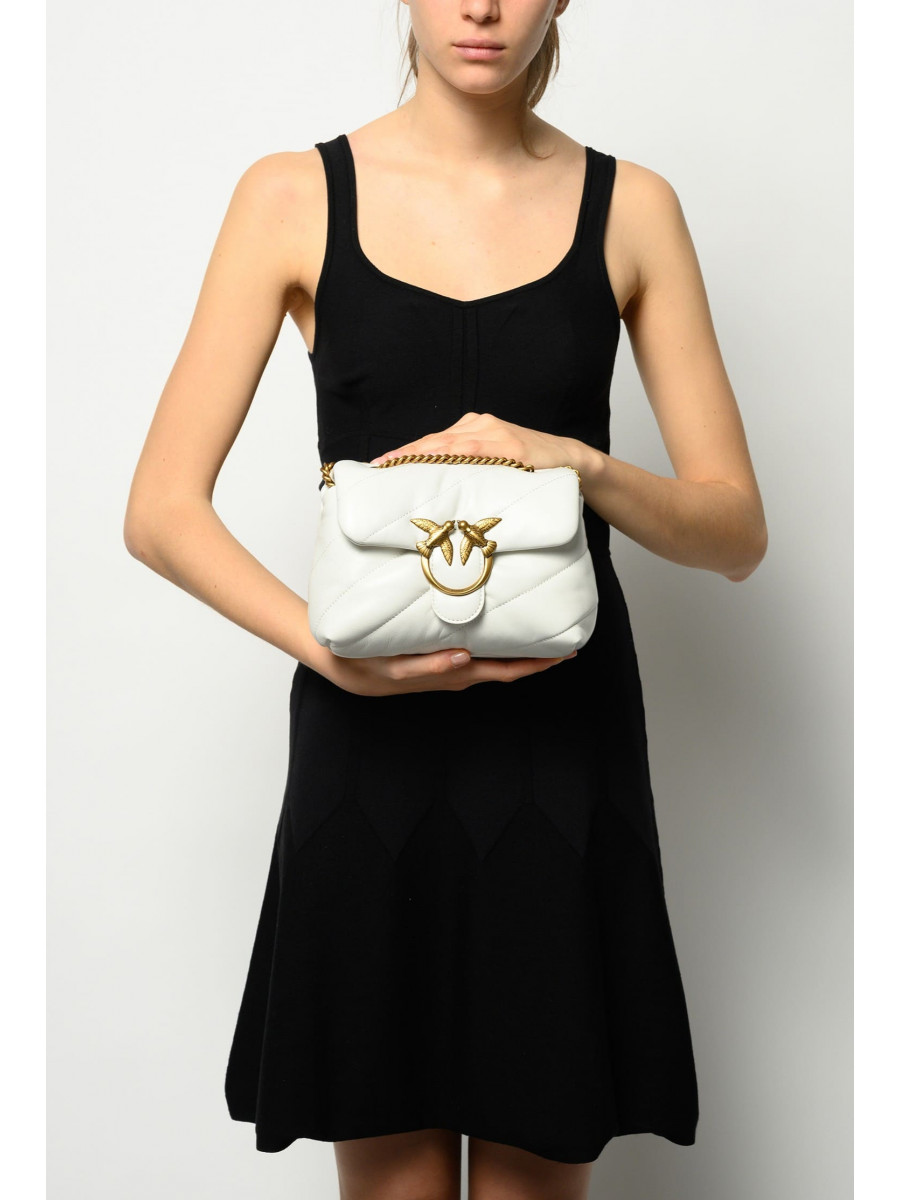Сумка MINI LOVE BAG PUFF MAXI QUILT – white gold