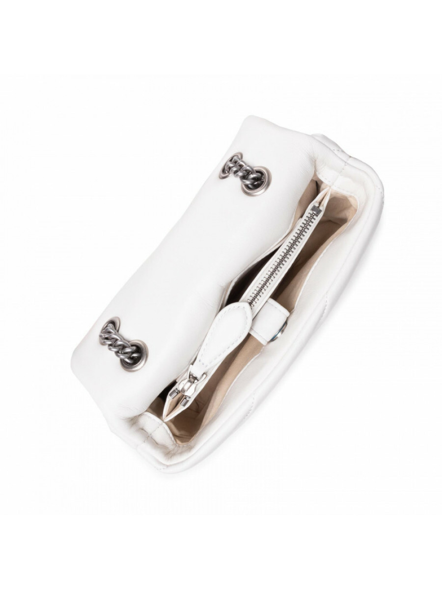 Сумка MINI LOVE BAG PUFF MAXI QUILT – white silver