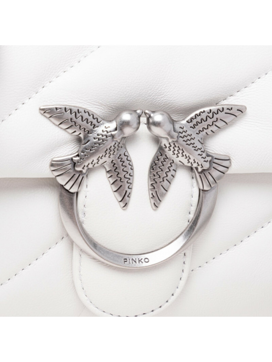Сумка MINI LOVE BAG PUFF MAXI QUILT – white silver